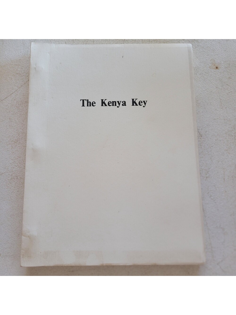 Vintage 1984 Unproduced Screenplay "The Kenya Key" First Draft Script